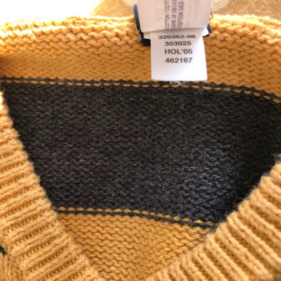 baby GAP V-neck Striped Sweater Boys 2yrs Cotton - Picture 7 of 8